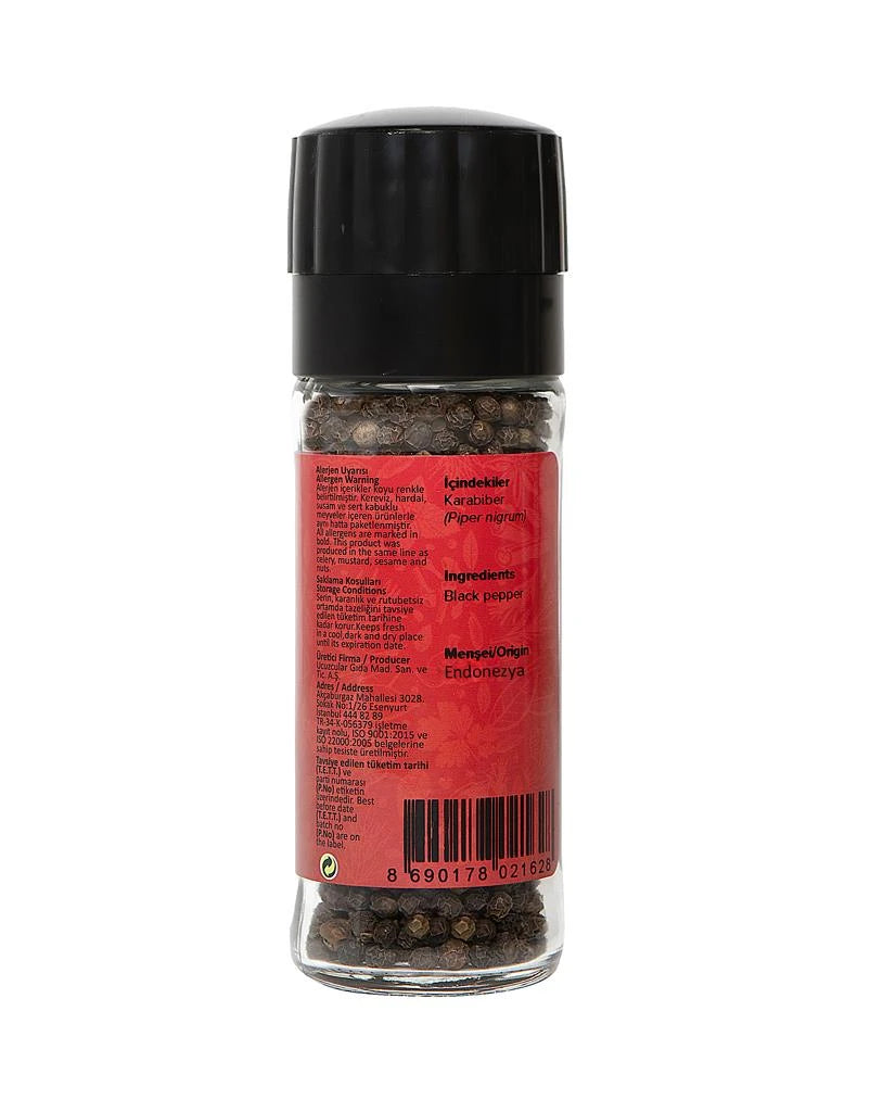 Black Peppercorns 50 gr (Grinder Cap)